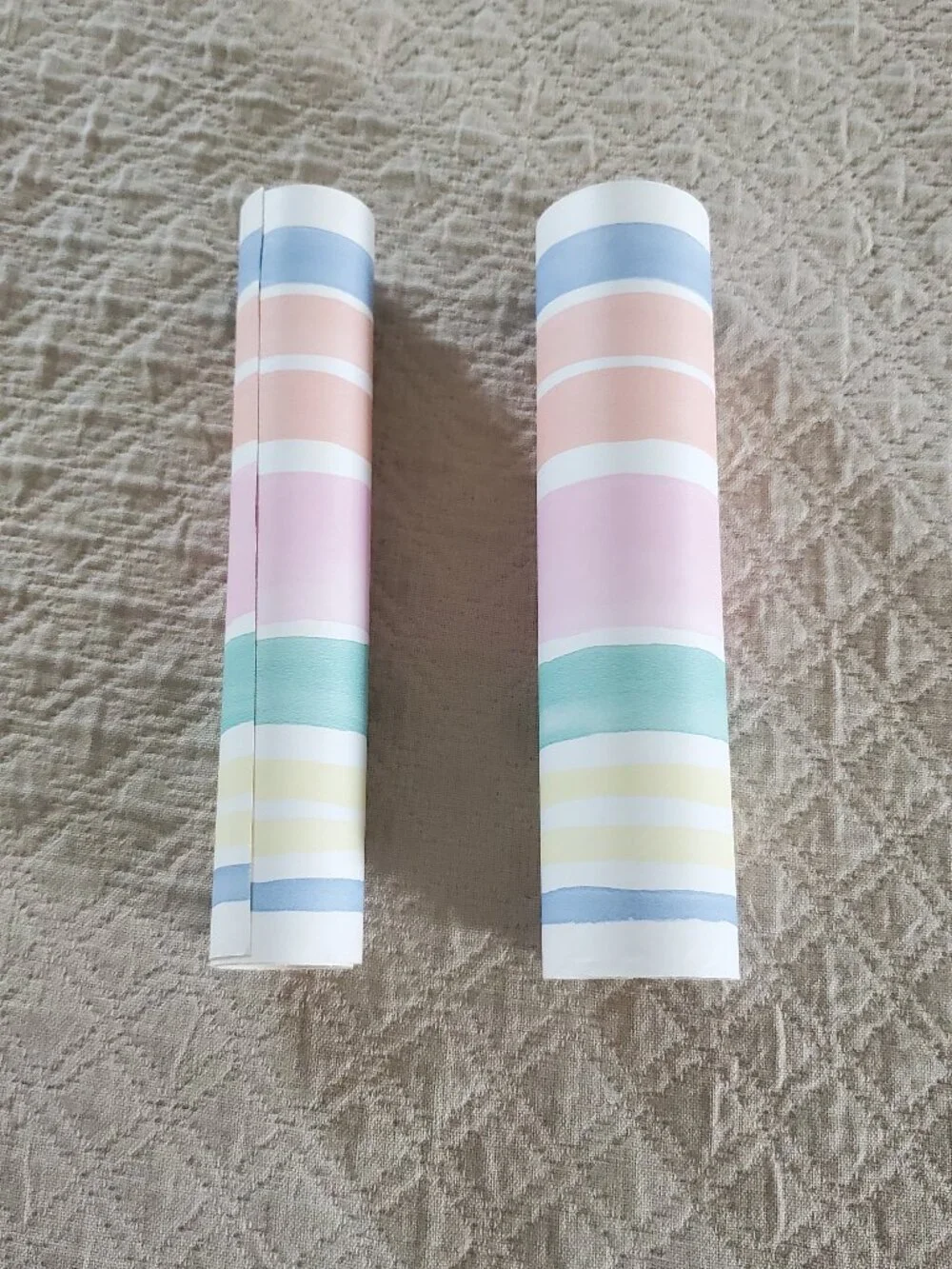 Borden Wallcovering Border Blue Pink Green Yellow Watercolor Pattern 2 Pieces